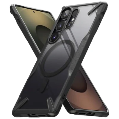 Obrázek Ringke Fusion X magnetické pouzdro [kompatibilní s MagSafe] pro Samsung Galaxy S25 ultra pouzdro, robustní nárazník odolný proti poškrábání, dlouhá životnost ochrana nárazu na mobil