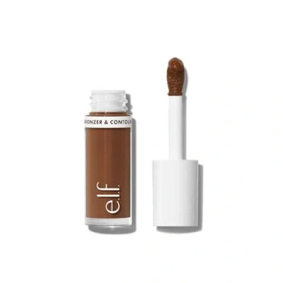 Obrázek e.l.f. Camo Liquid Bronzer &amp; Contour, Hochpigmentiert, Natürlicher Glow, Verblendbare Textur, Langanhaltend, Abgerundeter Applikator, Vegan Tierversuchsfrei, 8 Deep