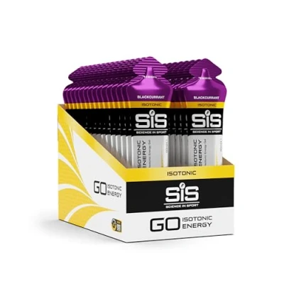 Obrázek Science in Sport GO Isotonic Energy Gel 30 x 60 ml černý rybíz, vegan izotonická formulace s 22 g sacharidy, dobrý dodavatel energie, optimální alternativa pro izotonické nápoje