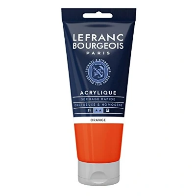 Obrázek Lefranc Bourgeois 300403 Fine akrylová barva oranžová, tuba 80 ml, krémová na vodní bázi, rychleschnoucí, stálá světle, voděodolná