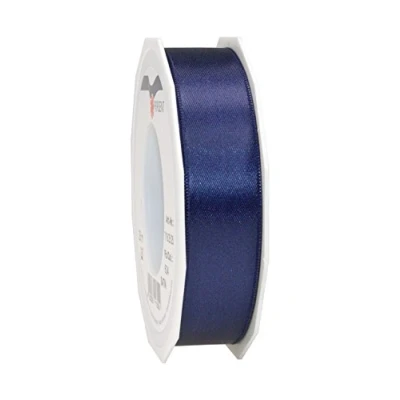 Obrázek PRÄSENT C.E. Pattberg Satin dunkelblau, 25 m Satinband zum Einpacken von Geschenken, mm Breite, Geschenkband Dekorieren &amp; Basteln, Dekoband, Anlass