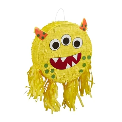 Obrázek Relaxdays Pinata, veselé příšery, k zavěšení, děti, dívky a chlapce, narozeniny, Piñata naplnění sami, barevná, 1 kus
