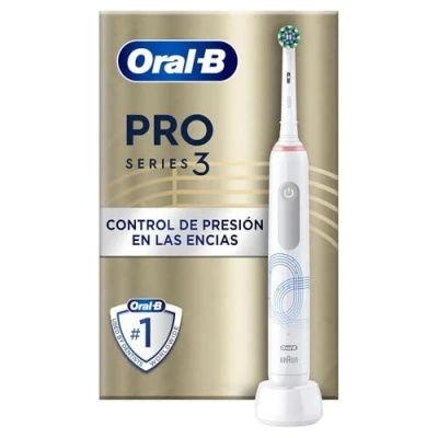 Obrázek Oral B Pro Series 3D Elektrische Zahnbürste, Weiß, 1 Reinigungsbürste, entfernt Zahnbelag, 3 Putzmodi, Timer, wiederaufladbar