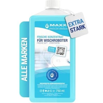 Obrázek Maxxi Clean 750ml podlahový čistič s čerstvou vůní vhodný pro všechny robotické stěrače univerzální čisticí koncentrát stírací kapalina na podlahy, parkety, dlaždice prostředek