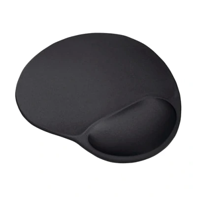 Obrázek Trust Ergonomická podložka pod myš Bigfoot s gelovým polštářem 236 x 205 mm, měkká gelová opěrka dlaní, povrch z mikrovlákna, opěrkou rukou, protiskluzová spodní strana černá