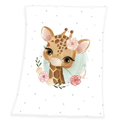 Obrázek Herding Žirafa flaušová deka z mikrovlákna, 75 x 100 cm, 100% polyester