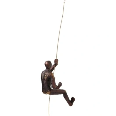 Obrázek Kare Designový šperk na stěnu Climber Rope, hnědá, nástěnná dekorace, horolezec, 23 x 14 9 cm (v/š/h)