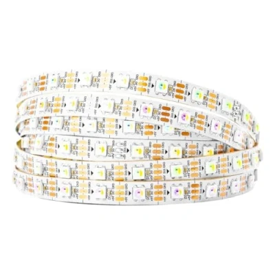 Obrázek BTF LIGHTING RGBW RGBNW přírodní bílá SK6812 (podobná WS2812B) 5 m 60 LED/pixelů/m 300 LED Individuálně adresovatelné flexibilní 4 barvy v 1 barvě snů pásky nejsou vodotěsné IP30 DC5V