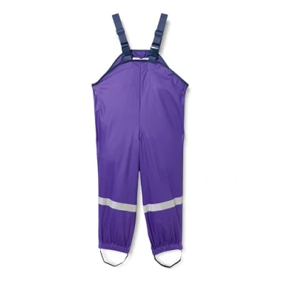 Obrázek Playshoes Unisex dětské nepromokavé kalhoty s laclem do deště textilní podšívka větruvzdorné oděv deště, Lila