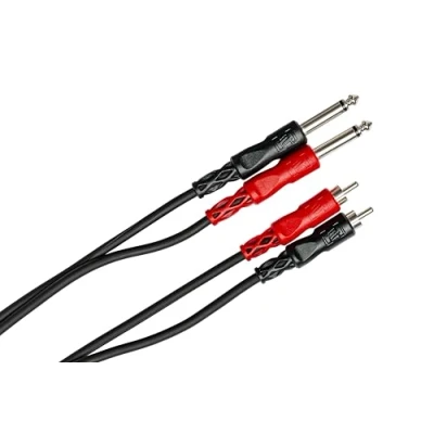 Obrázek Hosa CPR 201, standardní audio kabel, Dual 1/4 palce TS na RCA, 1m délka