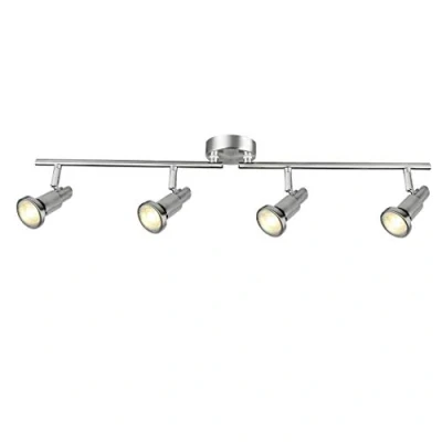 Obrázek BRILLIANT Lampa Ryan LED Spotrohr 4flg železo/chrom 4x PAR51, GU10, 5W reflektorové žárovky včetně, (380 lm, 3000 K) ramena otočná/hlavy otočné