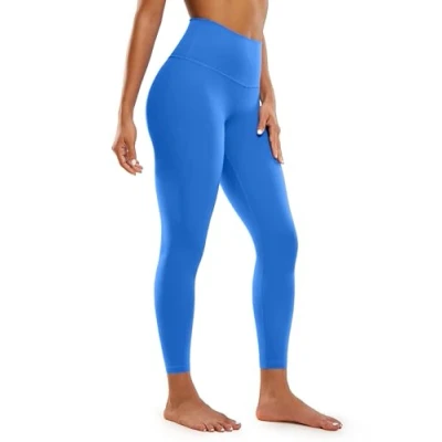 Obrázek CRZ YOGA Butterluxe dámské sportovní legíny s vysokým pasem neprůhledné na jógu kalhoty Workout Gym 64 cm/71 cm, Třpytivé modré