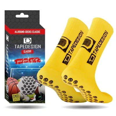 Obrázek Tapedesign &quot;Classic protiskluzové fotbalové ponožky s pogumovanými nopky (unisex), Žlutá
