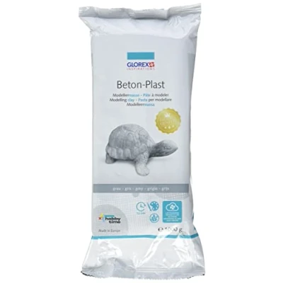 Obrázek Glorex 6 1780 731 betonový plast, 1000 g v betonově šedé barvě, na vzduchu vytvrzující modelovací hmota se vzhledem betonu, připravená k použití snadnou manipulací