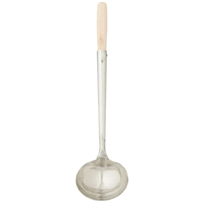 Obrázek JADE TEMPLE naběračka na Wok, nerezová ocel, celková délka 43 cm, průměr 11 s dřevěnou rukojetí, 1 x