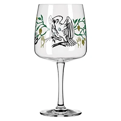 Obrázek RITZENHOFF 3458003 Gin sklenice 700 ml Série Fabelkraft Motiv č. 3 Koktejlová sklenice, ilustrace storchillustration Made in Germany