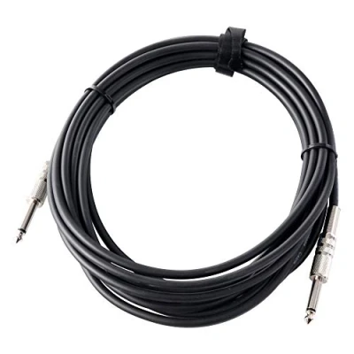 Obrázek Pronomic nástroj Kabel Jack Černá (e kytary Kabel, E Bass Jack, Mono 6,3 mm zástrčka, našroubovatelné kovový konektor)