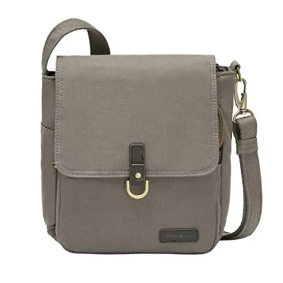 Obrázek Travelon Diebstahlsichere Kuriertasche, Reisetasche, Grau Stone Gray, 11.5 x 11 3, Kuriertasche