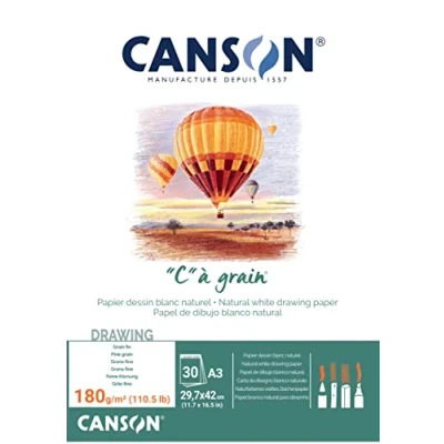 Obrázek Canson 400060578 C a grain kreslicí papír, A3, přírodní bílá