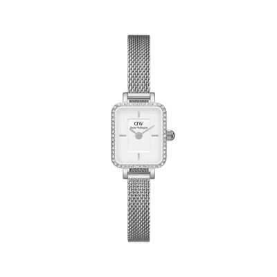 Obrázek Daniel Wellington Quadro MINI Lumine Bezel Hodinky silvercoloured, Ženy, Velikost: One Size, Silver coloured