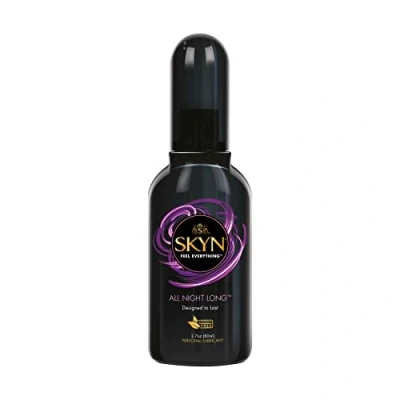Obrázek SKYN Lubrikační gel All Night Long (80 ml) silikonový masážní olej, sexuální stimulující pro páry a hračky, delší držení, nelepivý bez vonných látek, sametový pocit na pokožce
