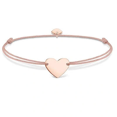 Obrázek Thomas Sabo Dámský náramek Little Secret srdce 925 sterlingové stříbro LS005 597 19 L20v, 750 růžové zlato pozlaceno, 925, nylon, Bez kamene