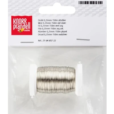 Obrázek Knorr Prandell 216465722 drát Ø 0,25 mm 150 m, stará stříbrná, pozinkovaná