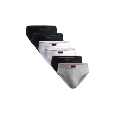 Obrázek Danish Endurance 6 PACK Ultracomfort Kalhotky Multicolor black white red grey, Muži, Velikost: Large, grey