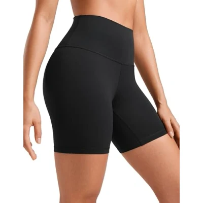 Obrázek CRZ Yoga Dámské Butterluxe krátké sportovní kalhoty běžecké šortky letní cyklistické High Waist Fitness Shorts 6. 3/10/15/20cm, černá