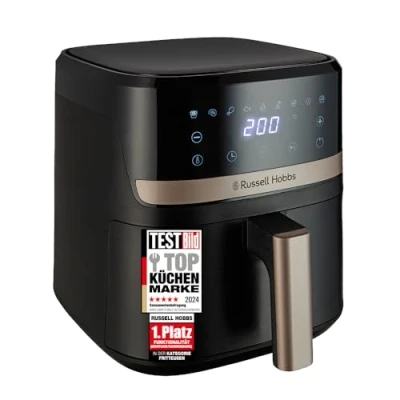 Obrázek Russell Hobbs Horkovzdušná fritéza l 4,3 Rapid AirFryer [velmi malá skříň, velmi tichá, 9 programů] SatisFry (lze mýt v myčce, bez oleje, TouchScreen, grilování, pečení, pečení atd.) 27610
