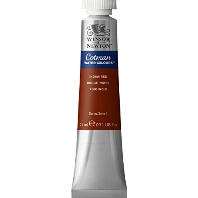 Obrázek Winsor &amp; Newton Akvarelové barvy 0308317 Cotman s vynikající průhledností, barevnou silou a zpracovatelnými vlastnostmi, vodní barva tuba 21 ml indická červená