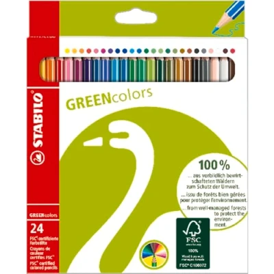 Obrázek STABILO GREENcolors Ekologická barevná tužka 24 balení s různými barvami