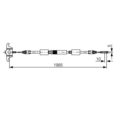 Obrázek Kabel, parkovací brzda BOSCH 1 987 482 128