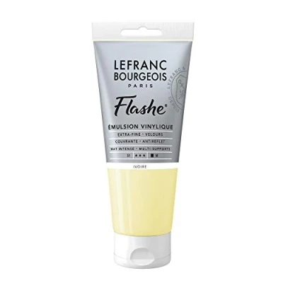 Obrázek Lefranc Bourgeois Akrylová barva a vinylová Flash 300538, vysoce pigmentovaná, elastická, stálá na světle, odolná proti stárnutí, matná, pro vnitřní i venkovní použití, tuba 80 ml slonová kost