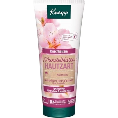 Obrázek Kneipp sprchový balzám s mandlovými květy jemný pleť hydratační krém mandlovým mlékem a olejem pro vláčnou pokožku bez mikroplastů 200 ml
