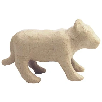 Obrázek Décopatch SA197C Tiger (aus Pappmaché, Größe S, 20 x 7 11,5 cm, zu Personalisieren) 1 Stück natur