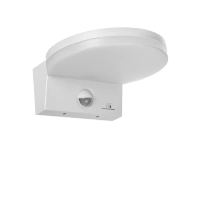 Obrázek Maclean MCE344 LED nástěnné svítidlo s PIR senzorem pohybu a soumraku, 15 W 1560 lm nástěnná lampa IP65 vodotěsná venkovní 4000 K neutrální bílá, pro vnitřní použití (bílá)