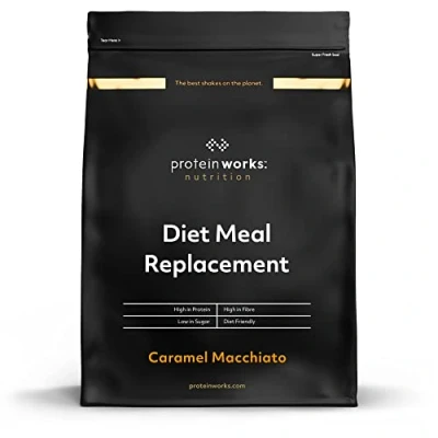 Obrázek Protein Works Dieta náhrada jídla 250 kalorií Pitné jídlo na hubnutí 7 servírek karamelové macchiato 500 g