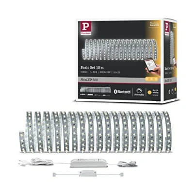 Obrázek Paulmann 70907 LED Stripe MaxLED 500 Smart Home Bluetooth základní sada 10 m teplá bílá 2700K 53,5W světelný pásek 2. 700 K