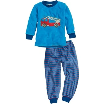 Obrázek Playshoes Unisex Dětské dvoudílné pyžamo Froté Dino, Požární ochrana