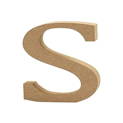 Obrázek Creativ Dekorační písmeno &quot;S&quot; z MDF, 13 x 2 cm, hnědé