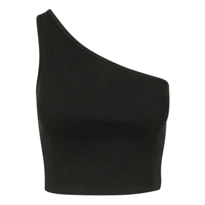 Obrázek Urban Classics Cropped Asymmetric Top, Ženy, Velikost: Large, Black