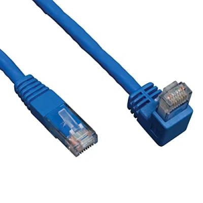 Obrázek Eaton Down Angle Cat6 Gig Molded UTP Cable, RJ45 Right Down, Male to Blue, 10 feet / 3.05 m (N204 010 BL DN)