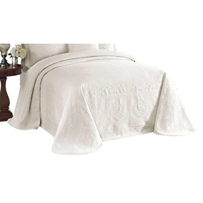 Obrázek Historic Charleston Tagesdecke King Charles Collection 304,8 x 289,6 cm Größe 100% Baumwolle Übergroße Matelasse King/Cal Size Elfenbein