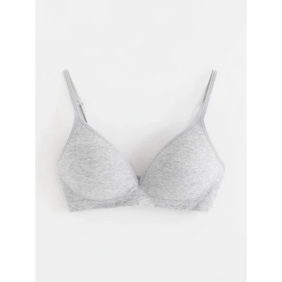 Obrázek Lindex Seamless Trojúhelníková podprsenka, Ženy, Velikost: 75C, Light grey melange