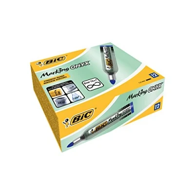 Obrázek BIC Permanent Marker Marking ONYX 1482. Kulatá špička, 1,5 mm, krabička à 12 kusů, modrá