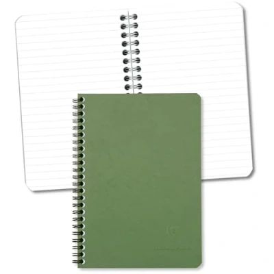 Obrázek Clairefontaine 785363C spirálový sešit AgeBag DIN A5, 14,8 x 21 cm, linkovaný s okrajem, 50 listů 1 kus zelený