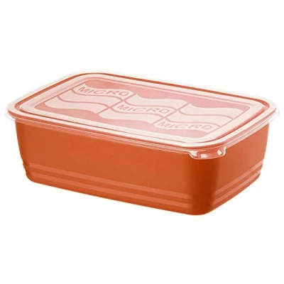 Obrázek Rotho Eco dóza do mikrovlnné trouby 3,7 l s víkem, plast (PP) bez BPA, červená/průhledná, (29,5 x 20,0 9,2 cm)