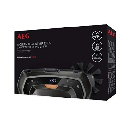 Obrázek AEG ARK2 Performance Kit für den Saugroboter RX9 (1 Bürstenrolle verschiedene Böden, 3 XXL Filter die Aufnahme von Allergenen und Pollen, Seitenbürsten optimale Saugleistung, schwarz)
