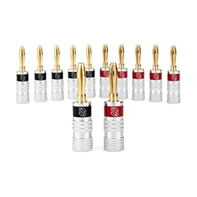 Obrázek Sewell Silverback Bananenstecker, Doppelschraubenverschluss, 6 Paar (12 Stück)